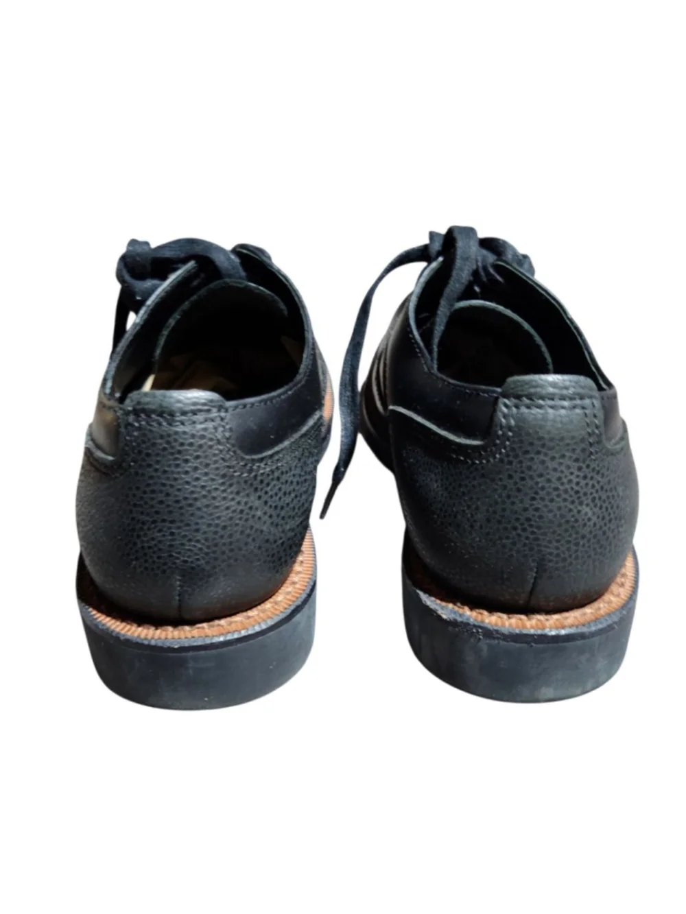 Coach Mens Black Leather Wingtip Oxford Shoes Size 9
